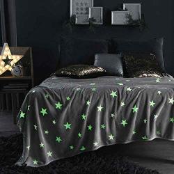 Dreampartyworld Glow Stars In The Night Ultra Soft Light Blanket Queen-full Comforter Bedding Limited Edition