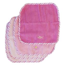 Wash Cloths - Pink Fish Pink 4 Pk