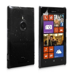 Yousave Accessories Raindrop Hard Cover For Nokia Lumia 925 - Black clear