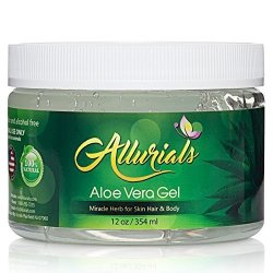 All Natural Aloe Vera Gel - 100% Pure & Organic Aloe Vera Gel Moisturizer - Hydrates & Heals Dry Itchy & Damaged Skin &