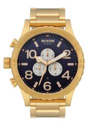 Nixon 51-30 Chrono Men's Watch - Gold Indigo