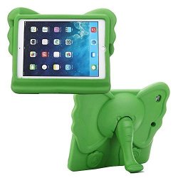 Billionn Ipad 9.7 2018 Case Free Screen Protector Kids Shockproof Elephant Stand Soft Eva Foam Material Non-toxic Protective Cover For Apple Ipad 9.7 2018 2017 AIR 2 AIR PRO 9.7 2016 Grass Green