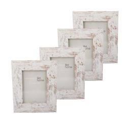 Photo Frames Distressed White - 4 Pack 13 X 18CM