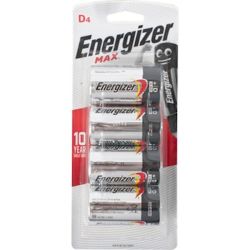 Energizer - 4 Piece - Max - D Batteries - 2 Pack