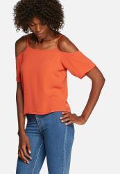 Glamorous Cold Shoulder Top - Rust