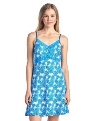 Casual Nights Women's Sleepwear Slip Nightgown Chemise Nighty - Blue - Xx-large