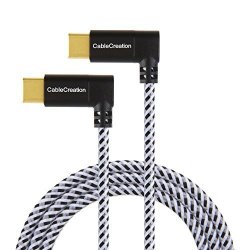 USB Type C Cable Cablecreation 4 Feet Dual Right Angle Usb-c To Usb-c Braided Cable For New Macbook Pro Nintendo Switch Nexus 5X 6P & New