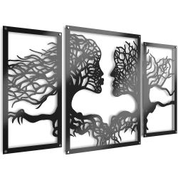 Tree Of Love Raised Metal Wall Art Home D Cor 131X81CM - Unexpected Worx