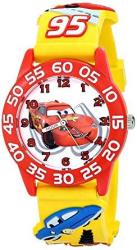 Disney Kids' W001509 "time Teacher" 3D Cars Watch With Yellow Plastic Band
