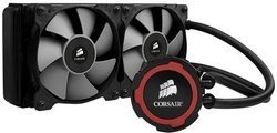 Corsair H105 Hydro Series 240mm Cpu Water Cooling With Three Color Accent Rings Grey + + Red - Copper Pre-filled Blue
