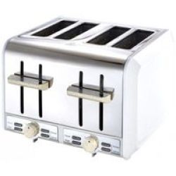 Russell Hobbs 4-SLICE White & Wood Toaster