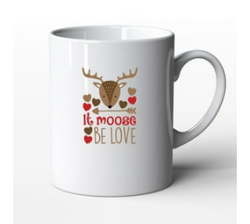 Valentines Day Love Birthday Present - Png It Moose Be Love White - 11OZ Coffee Mug
