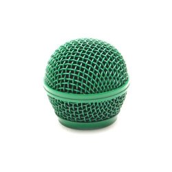 Seismic Audio SA-M30GRILLE-GREEN Replacement Green Steel Mesh Microphone Grill Head For Shure SM58 Shure SV100