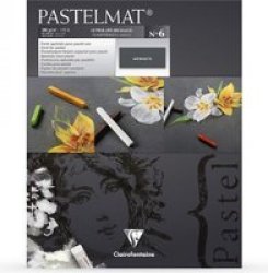 NO.6 Anthracite Label Pastelmat Pad Coloured Card Anthracite Black 360GSM 24X30CM 12 Sheets