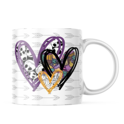 3 Hearts Printed Coffee Mug