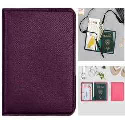 Multi-function Short Style Leather Passport Travel Wallet Certificates Ticket Case With Card Slot...