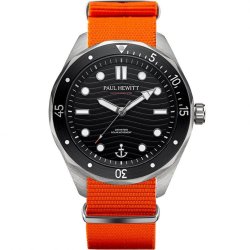 Ocean Diver Silber Schwarz Nato Orange Men's Watch PH-W-0488