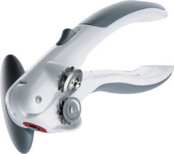 Zyliss Lock N' Lift Can Opener With Lid Lifter Magnet White