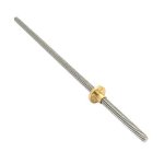 Acme Thread uxcell 2PCS 100mm T8 OD 8mm Pitch 2mm Lead 4mm Stainless Steel Lead Screw Rod with Copper Nut for 3D Printer Z Axis 