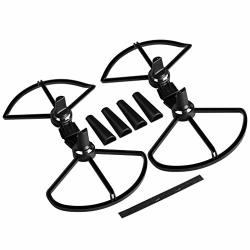 Meetbm Zimo 5 Sets Detachable Propeller Protective Guard With Landing Gear For Dji Spark Black Color : Black
