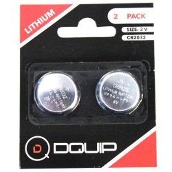 DQUIP Battery Lithium 3VOLTS CR2032 2PIECES