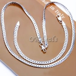 925 Sterling Silver Plated Chain Necklace 0 5X50 Cm