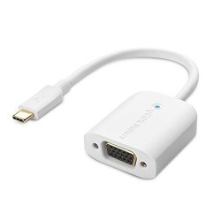 Cable Matters Usb-c To Vga Adapter In White Thunderbolt 3 Port Compatible
