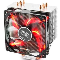 Deepcool Gammaxx 400R Cpu Air Cooler With 4 Heatpipes 120MM Pwm Fan And Red LED For Intel Amd Cpus AM4 Compatible