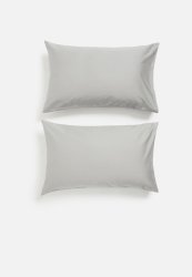 400TC Egyptian Cotton Standard Pillowcase Set - Grey