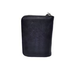 Pu Leather Zip Around Card Holder For 11 Cards