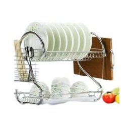Inv-kitchen Two-tier Stainless Steel Dish Rack