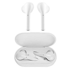 Autumnfall 5.0 Earbuds Wireless Headset Bass Twins Earphone Compatible With Huawei Freebuds White