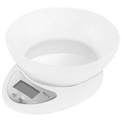 White Digital Kitchen Scale With Bowl