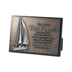 Lighthouse Christian Products Moments Of Faith Sailboat Rectangle Sculpture P...