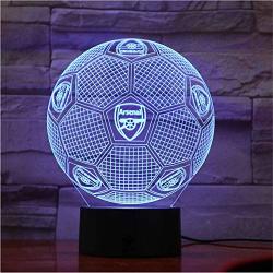 Shuangklei LED Illusion 3D Football Table Lamp Home Bedroom Decorative Mood Lighting Novelty Gifts