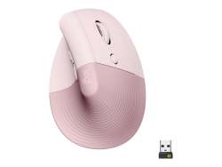 Logitech Lift Vertical Ergonomic Mouse - Rose Dark Rose - 2.4GHZ Bt - N A - Emea - On+offline B2C