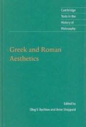Greek And Roman Aesthetics hardcover New Title