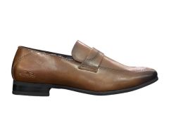 Gino Paoli - Sean Men's Leather Slip On Loafers - Tan