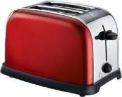 Russell Hobbs 2 Slice Metallic Toaster in Red
