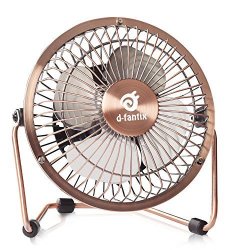 D Fantix Small Usb Desk Fan Quiet 4 Inch Antique Metal Desktop Fan