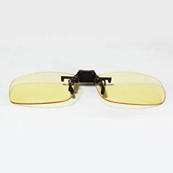Archgon International Ltd. Archgon Computer Glasses Anti Blue Light Uv Protection Clip-on Flip-up Type With Amber Lens Compatible With A Single Lens Within 1.55 Inches Height And 2.35 Inches Width