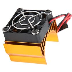Drfeify Motor Heatsink Fan Universal Metal Motor Cooling Fan Compatible With 540 550 Brushed Motor And 3650 3660 3674 Brushless Motor Of 1 10 Rc Car