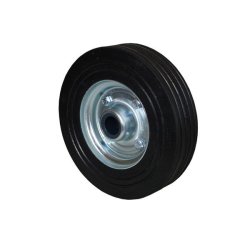 Nylon Brush Rubber Tyre Wheel - 200MM