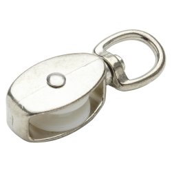 Swivel Pulley With Pivoting Eye Nickel Plated 30MM 45KG For 8MM Cord