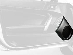 Redlinegoods Door Speaker Bezel Cover Compatible With Toyota GT86 2012-19. Black Leather-red Thread