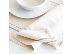 Barrydale Hand Weavers Country Striped Table Runner 220CM Grey