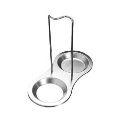Free Standing Stainless Steel Spoon Rest With Two Support Plates