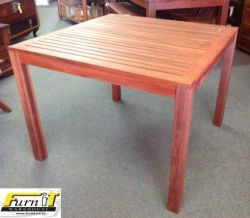Table 1M X 1M Post Leg - Hardwood - Outdoor