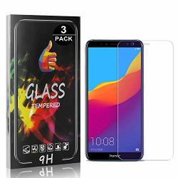 Unextati Screen Protector For Huawei Y6 2018 Huawei Honor 7A 3-PACK Tempered Glass Screen Protector Anti Scratch Bubble Free Screen Protector