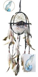 6" Cage Dream Catcher-howling WOLF-DC06064G